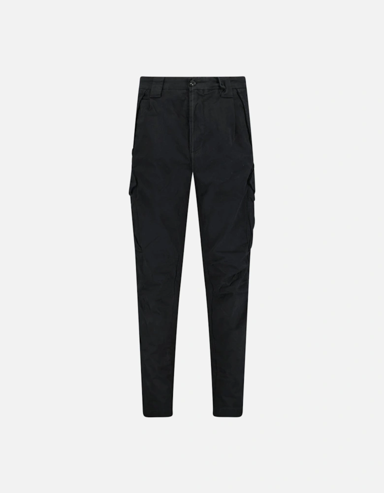 Stretch Sateen Cargo Pants Black