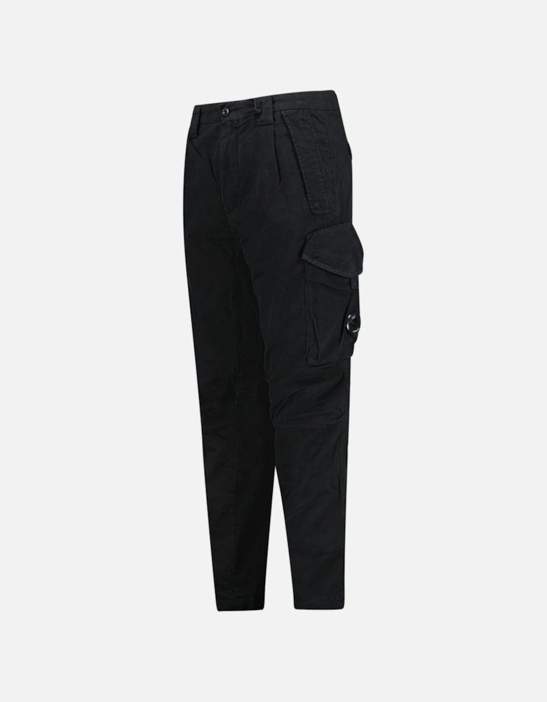 Stretch Sateen Cargo Pants Black