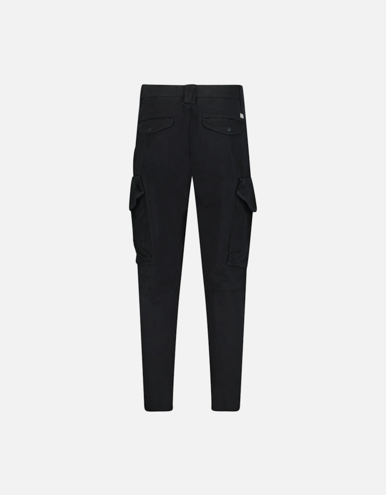 Stretch Sateen Cargo Pants Black