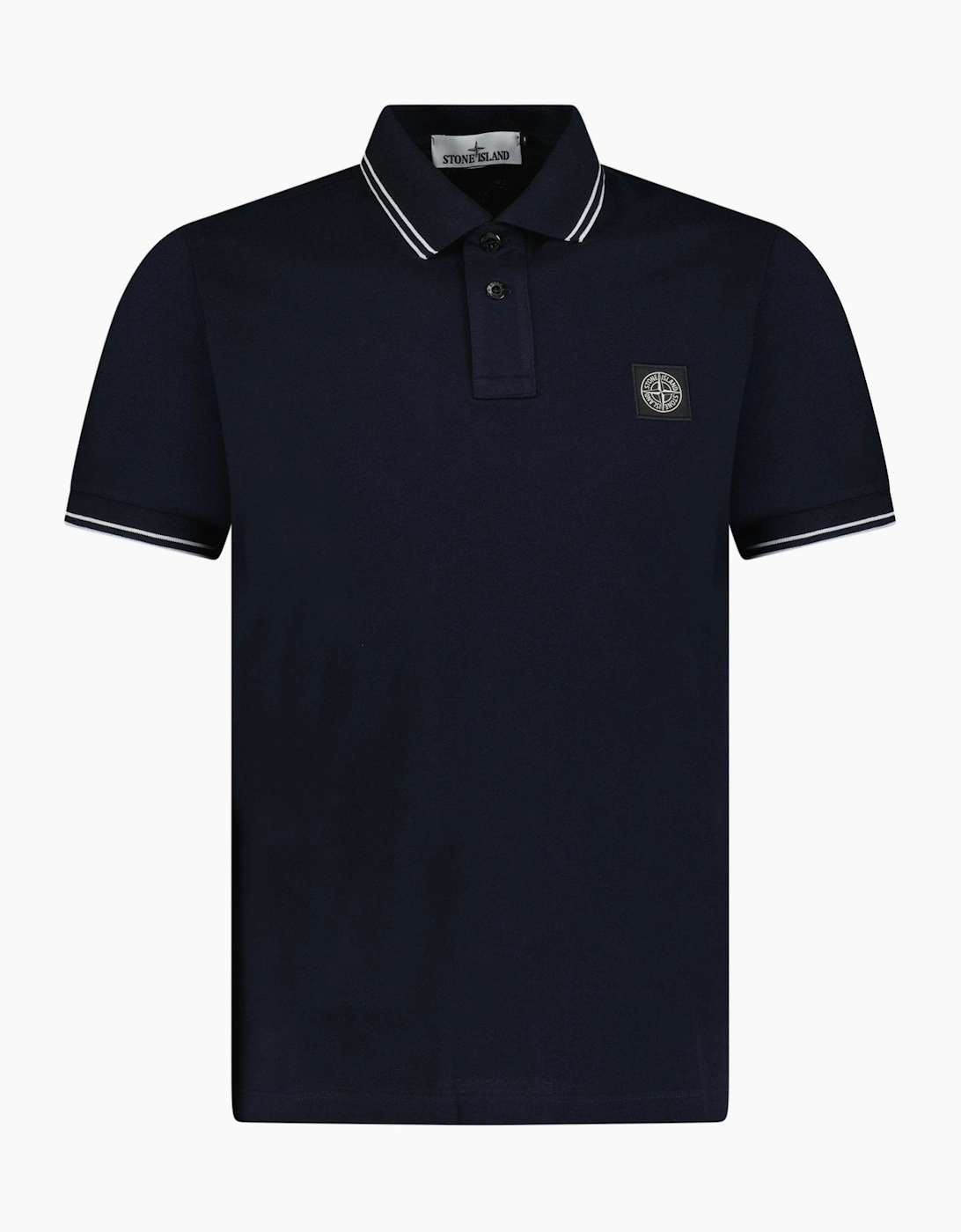 Stone Island Men's Stone Island Stripe Collar Polo T-Shirt Slim Fit Navy