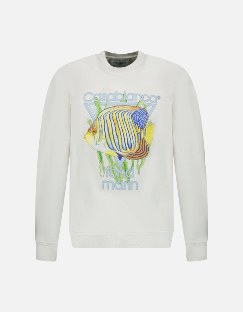 'Fond Marin' Sweatshirt White