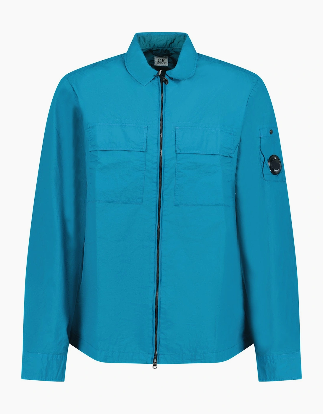 Men's CP Company 'Taylon L' Chrome Lens Overshirt Jacket Teal - Blue - Size: 38/Regular