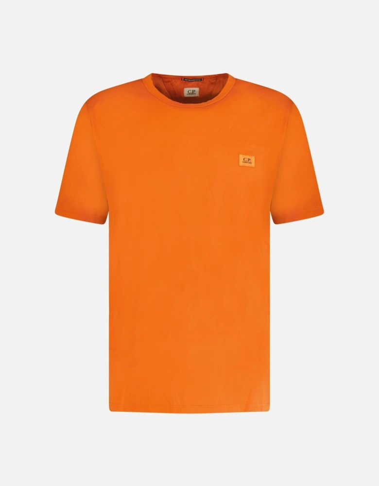 Small Stitched Logo T-Shirt Orange