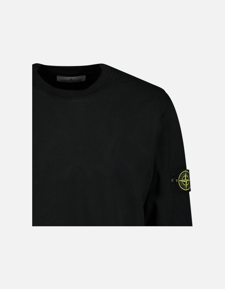 Black Ribbed Detailed Crewneck Sweatshirt Black