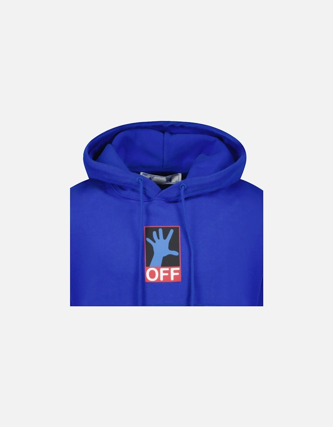 '90'S Hand Over' Logo Hoodie Blue