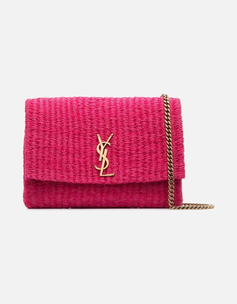 'Kate' Rafia Shoulder Bag Pink