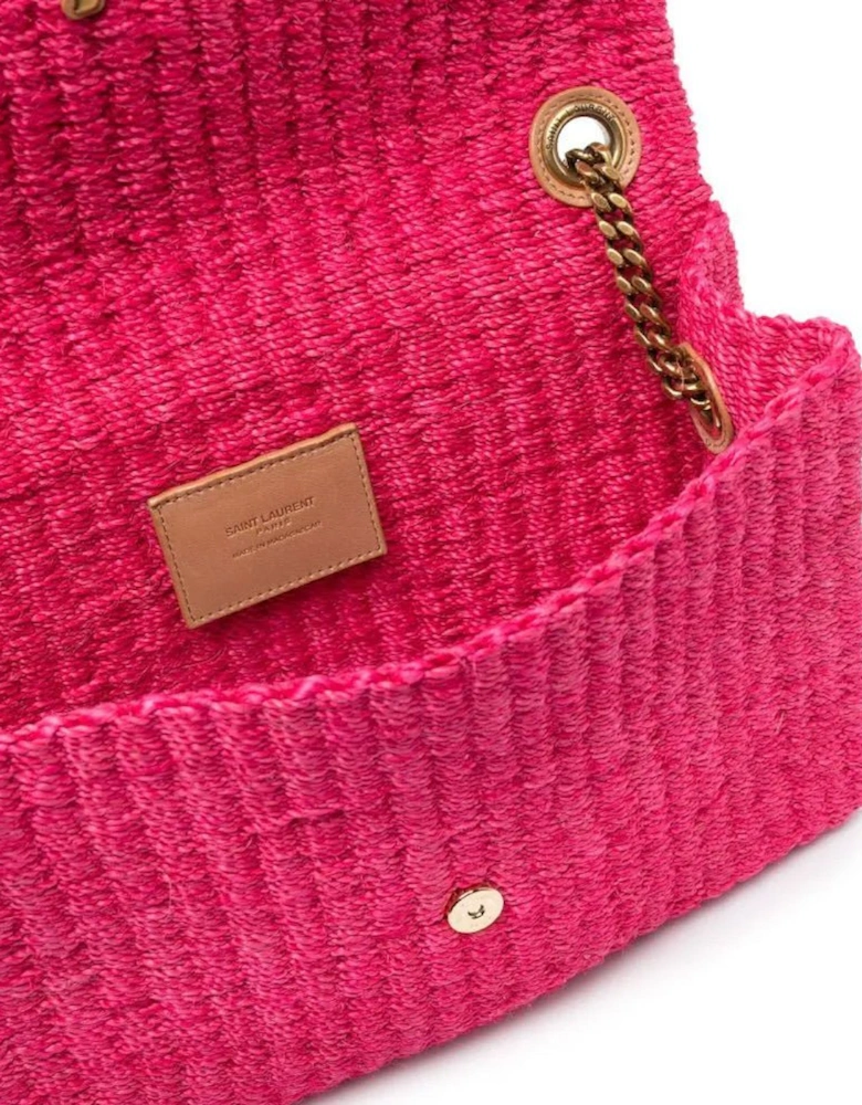 'Kate' Rafia Shoulder Bag Pink