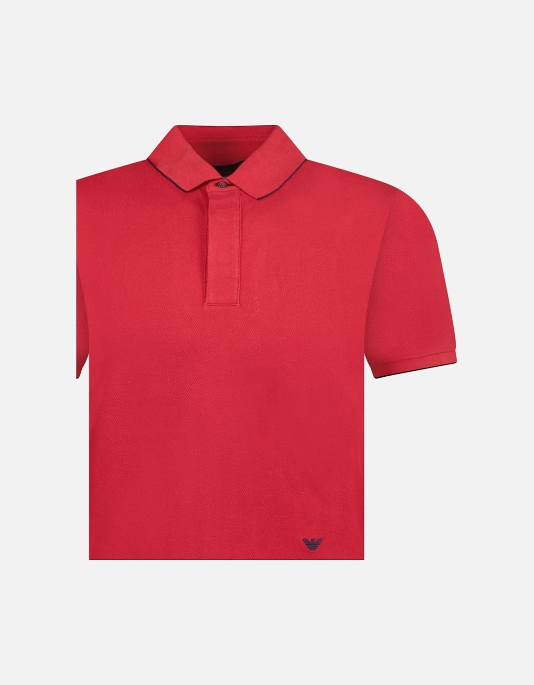 Collar Polo T-Shirt Red