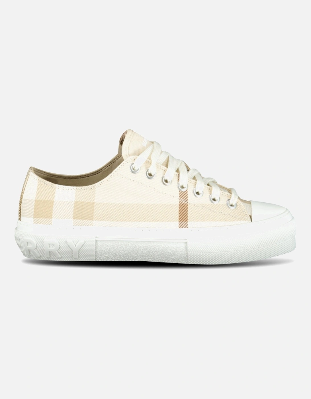 'Jack Low' Check Trainers Soft Fawn, 5 of 4