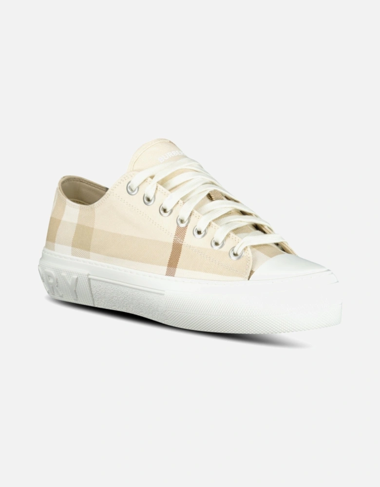 'Jack Low' Check Trainers Soft Fawn