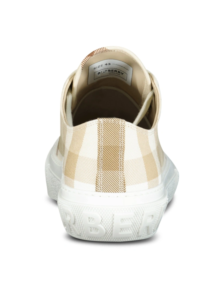 'Jack Low' Check Trainers Soft Fawn