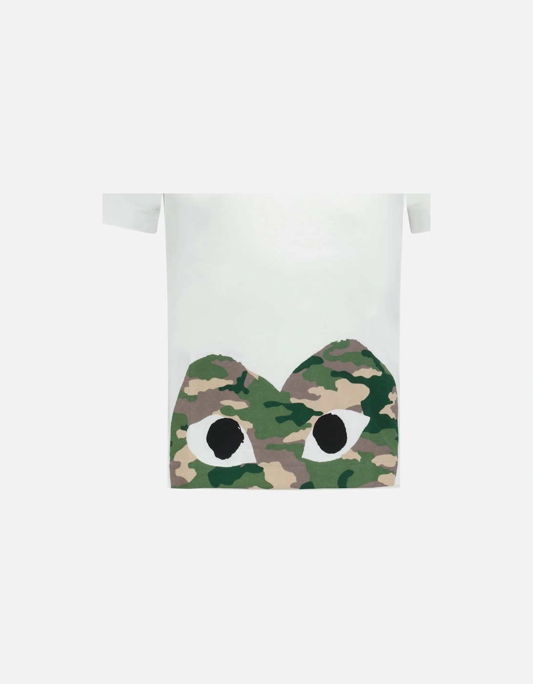 Big Camo Print Red Heart T-Shirt White