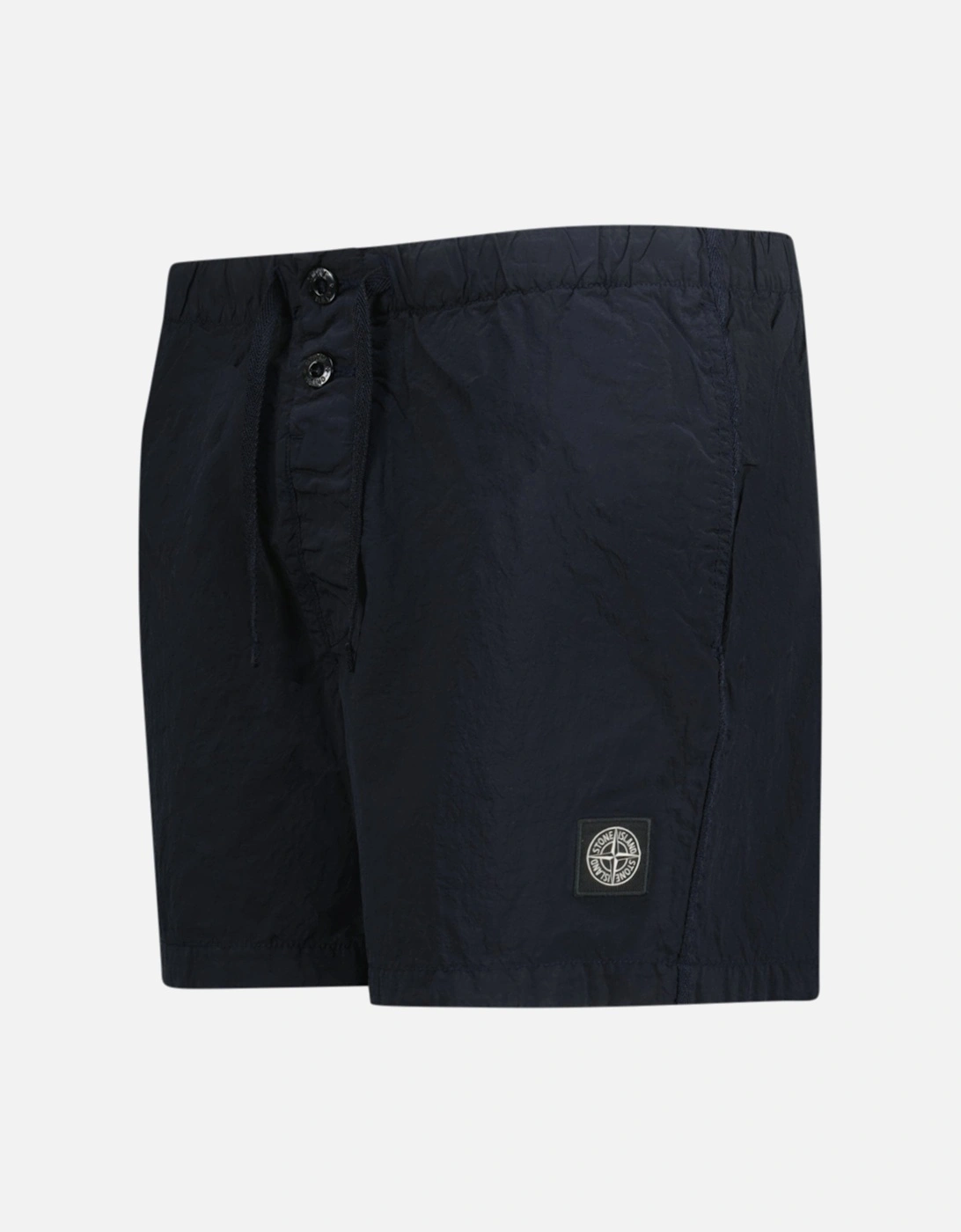 Chrome Swim Shorts With Buttons Navy