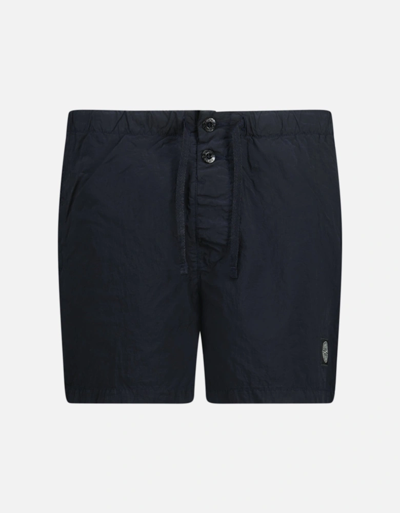 Chrome Swim Shorts With Buttons Navy