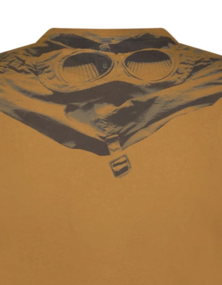 Goggle Print Crew T-Shirt Brown