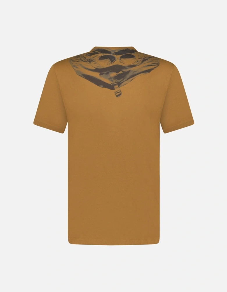 Goggle Print Crew T-Shirt Brown