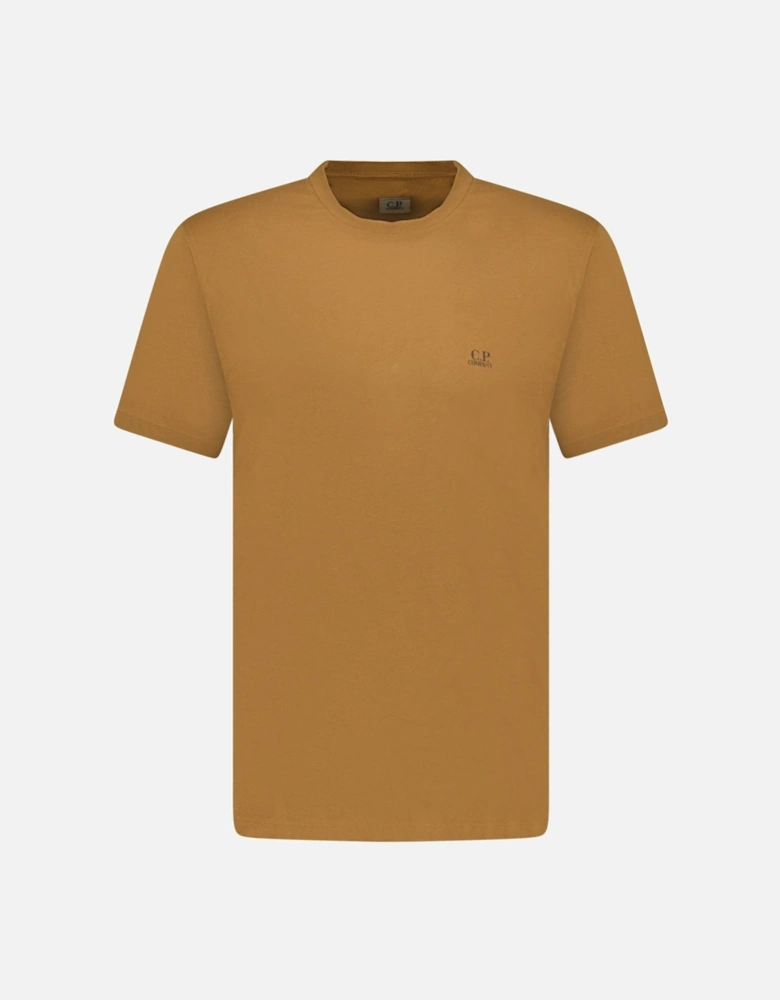 Goggle Print Crew T-Shirt Brown