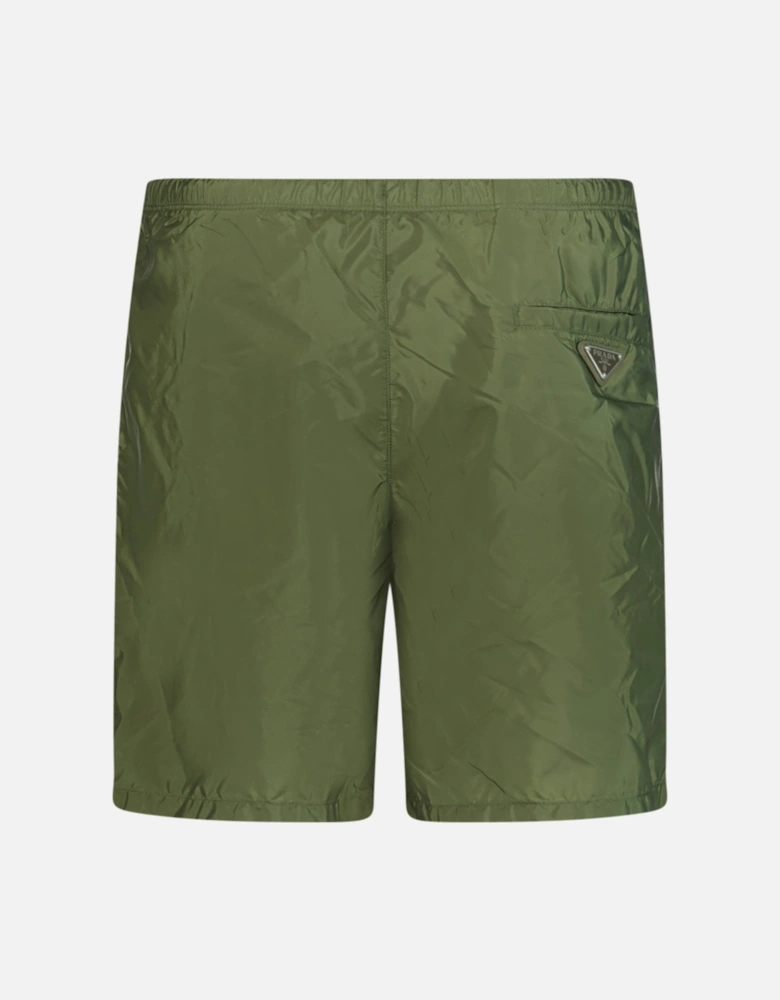 Metal Logo Swim Shorts Khaki