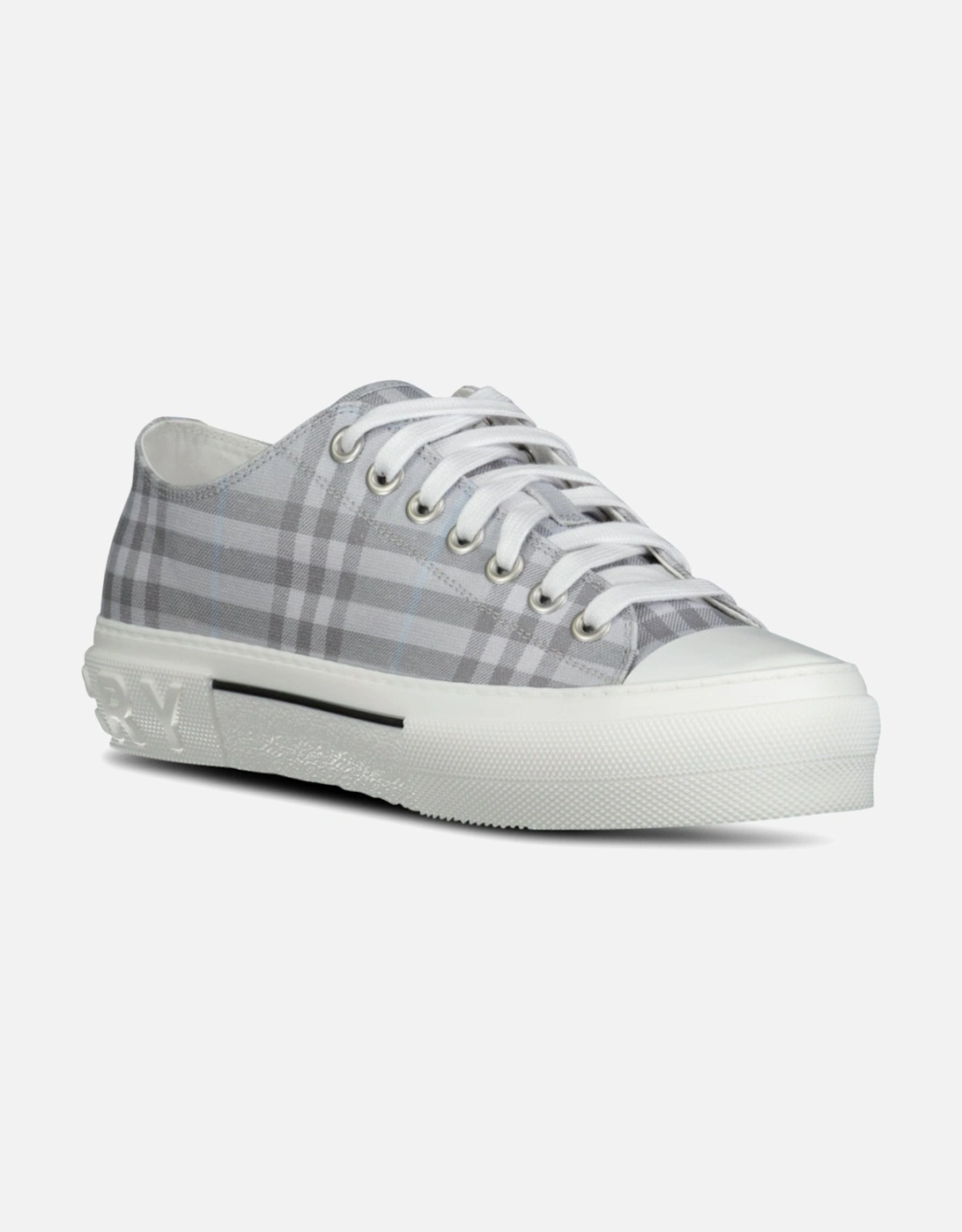 'Jack Low' Check Trainers Grey