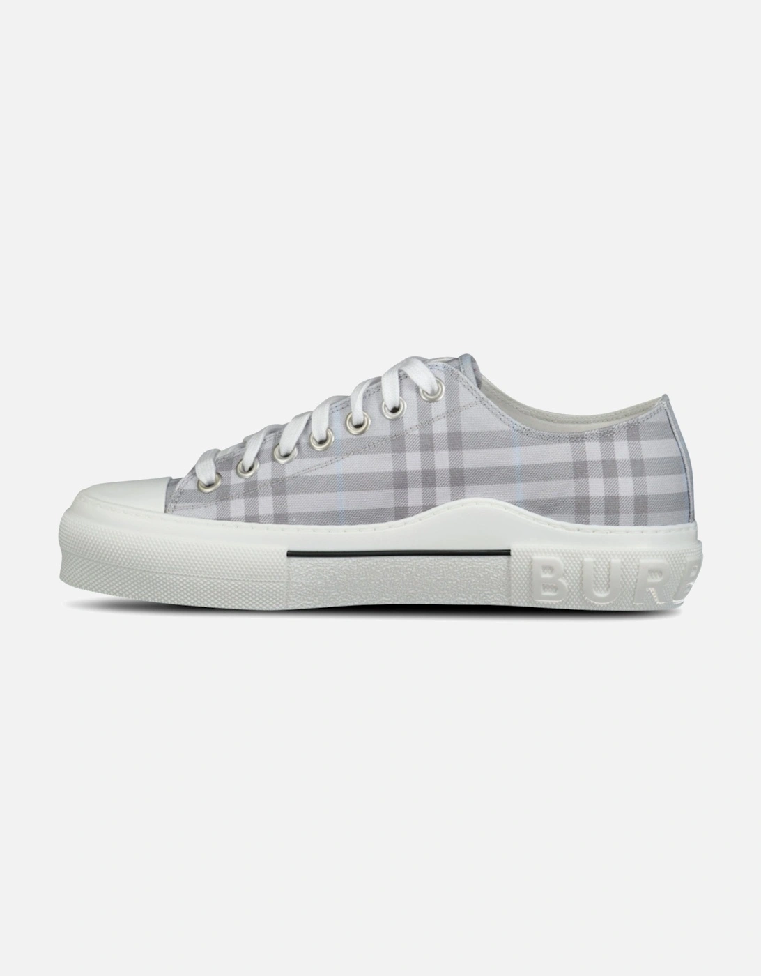 'Jack Low' Check Trainers Grey