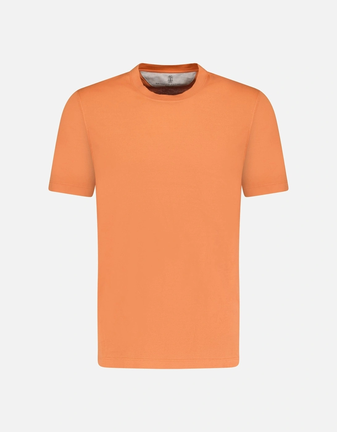 Crew Neck Slim Fit T-Shirt Apricot Orange, 3 of 2