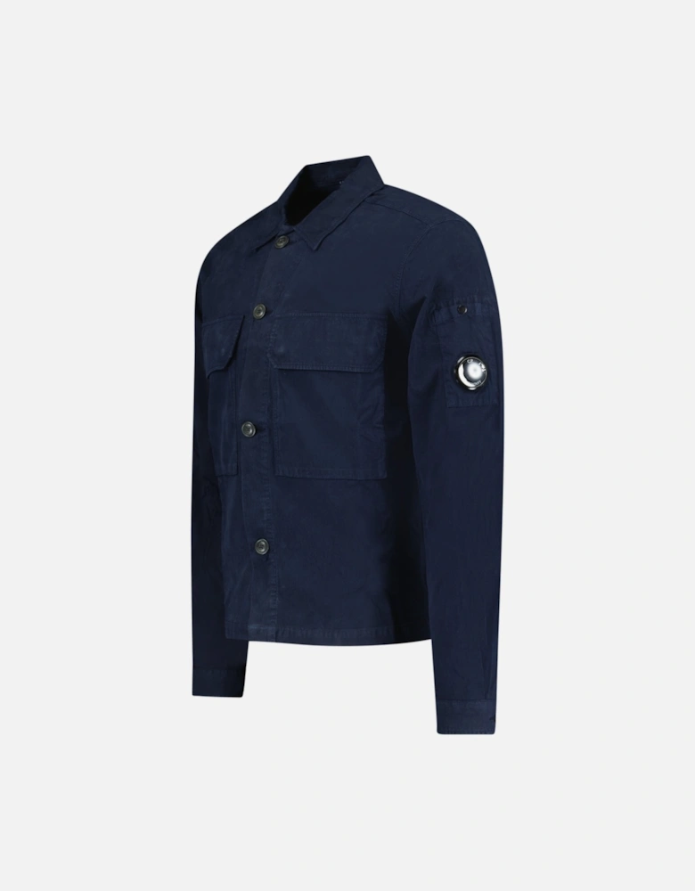 Button Up Lens Overshirt Navy