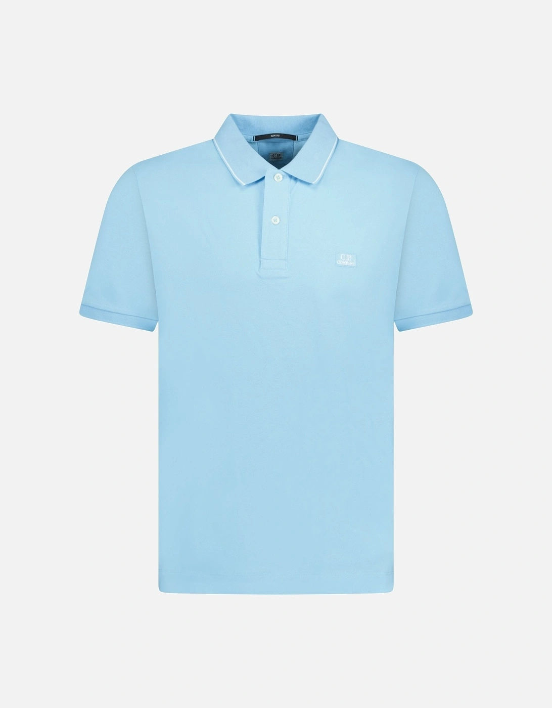 Short Sleeve Stitch Logo Polo T-Shirt Baby Blue, 3 of 2