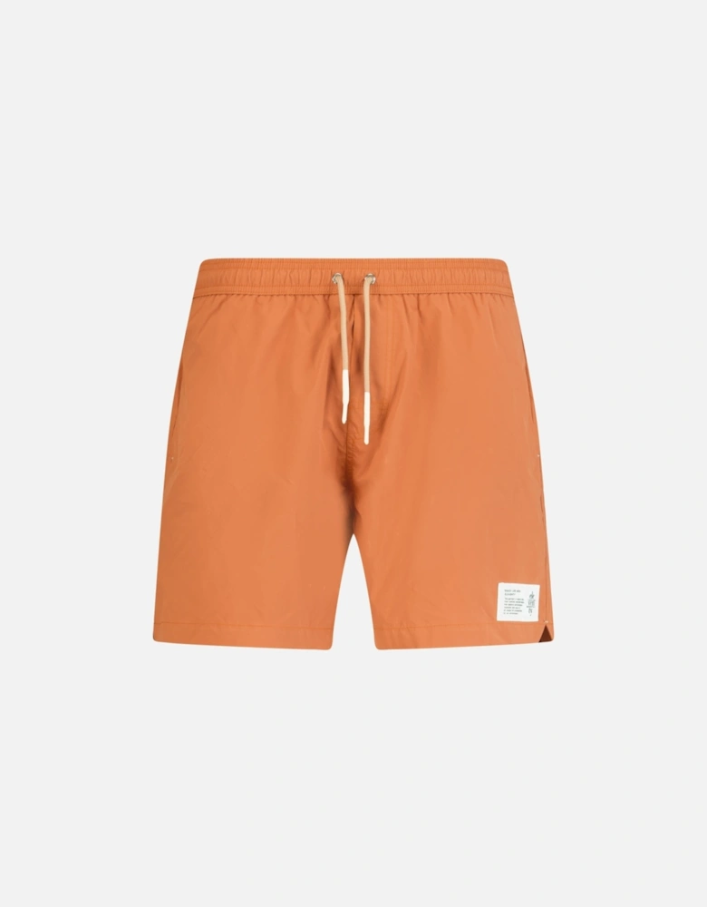 Logo Drawstring Swim Shorts Orange