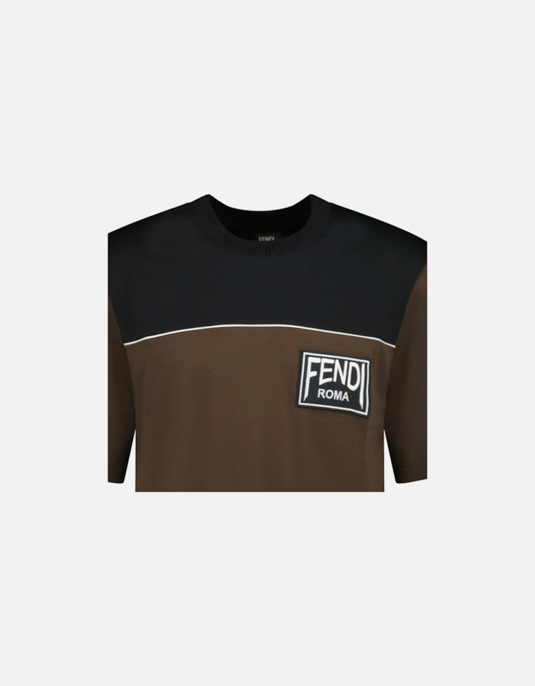 Patch Logo T-Shirt Black & Brown