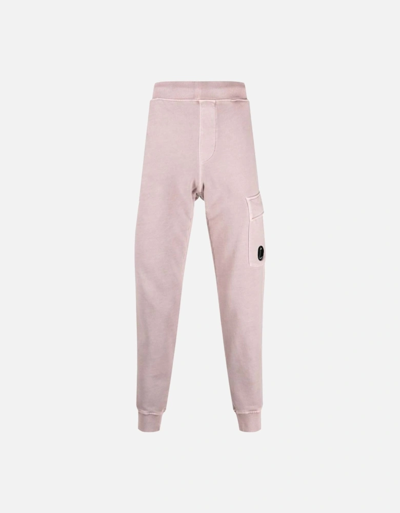 Diagonal Fleece Track Pants Light Peach