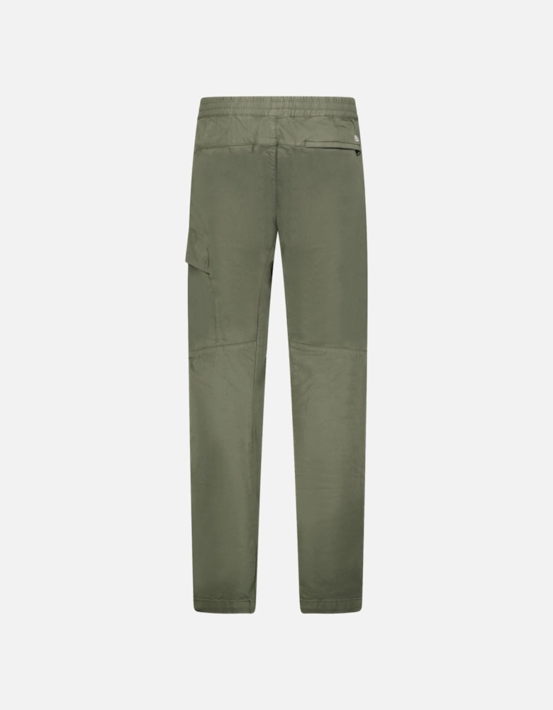 Lens Stretch Sateen Cargo Pants Green