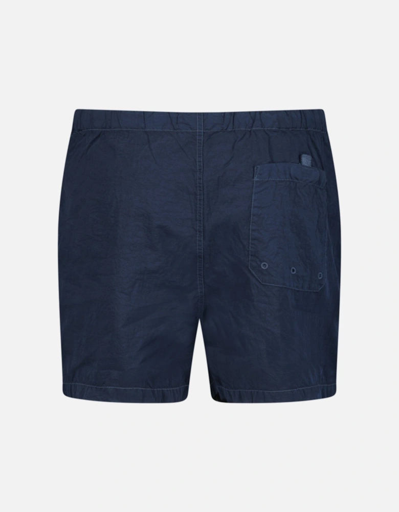 Chrome Swim Shorts With Buttons Avio Blue