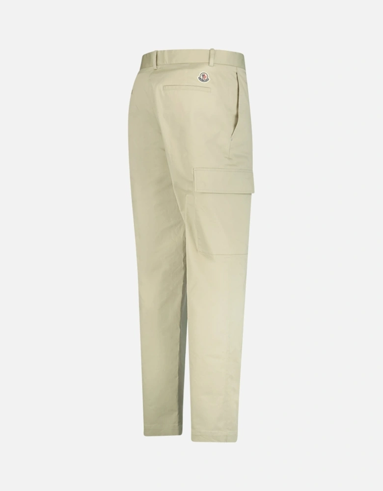 Logo Cargo Trousers Beige