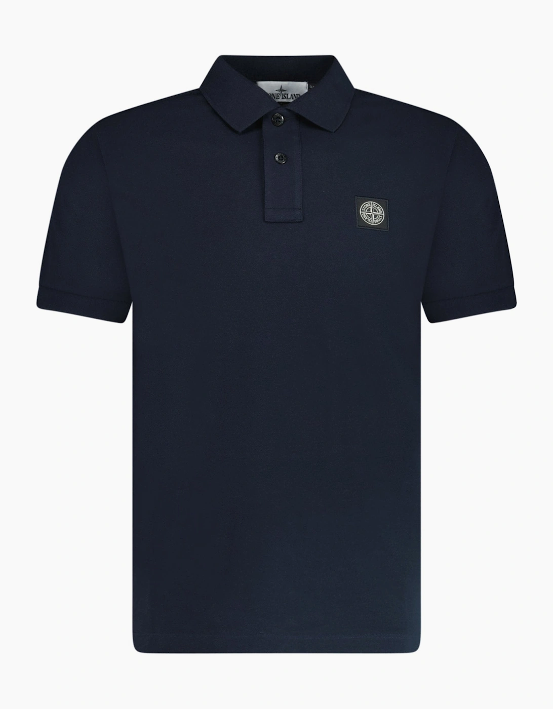 Stone Island Men's Navy Patch Polo T-Shirt Slim Fit - Size: 36