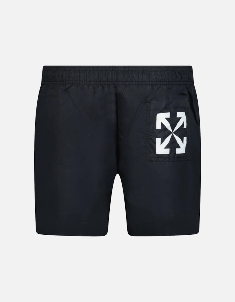 Arrow Design Swim Shorts Black