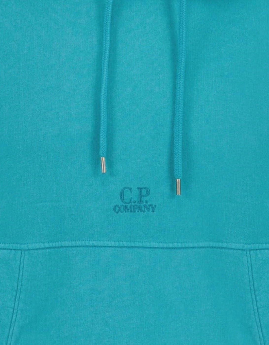 Writing Logo Hooded Sweatshirt Blue