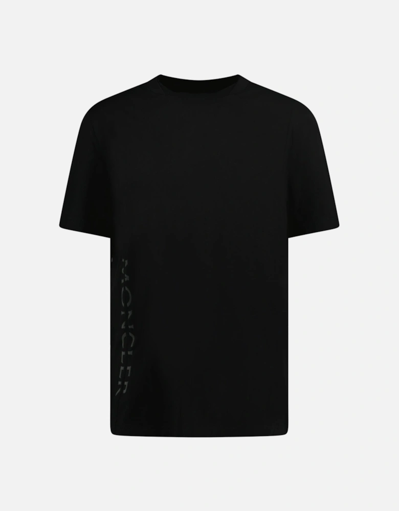 Side Reflective Writing Logo T-Shirt Black