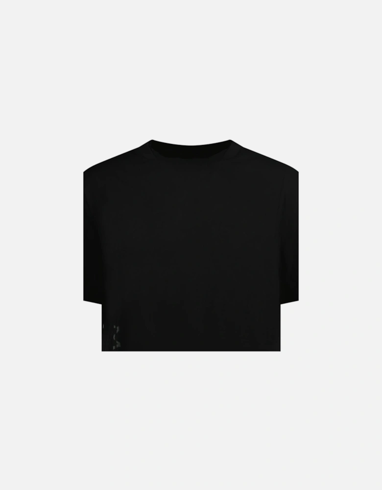 Side Reflective Writing Logo T-Shirt Black