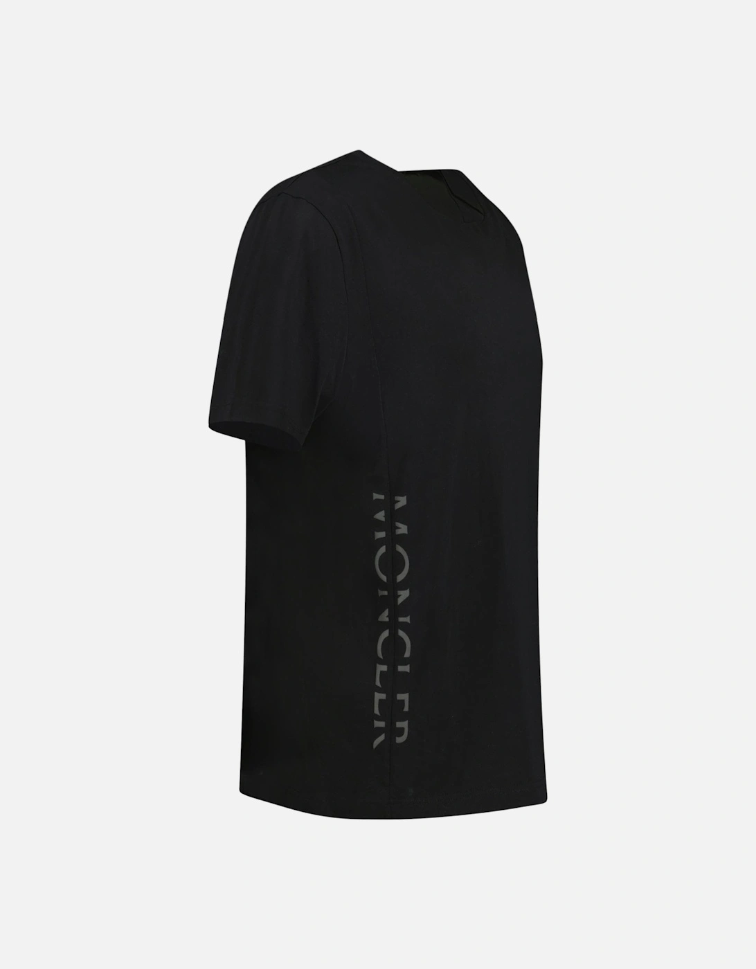 Side Reflective Writing Logo T-Shirt Black