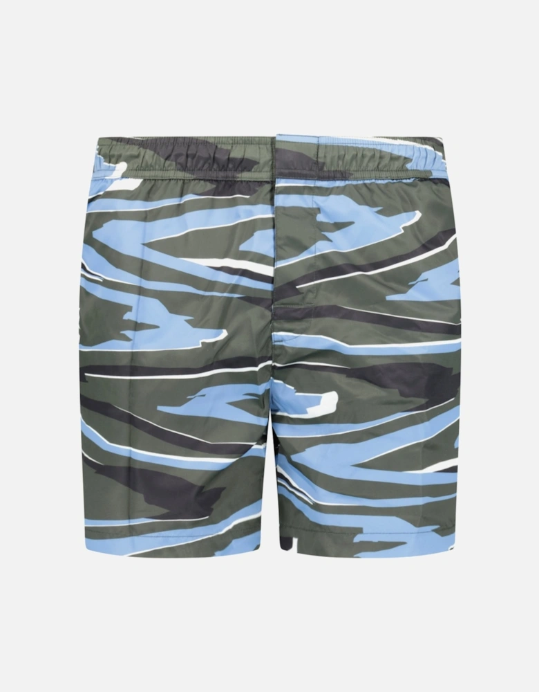 Camouflage Pattern Swim Shorts Grey