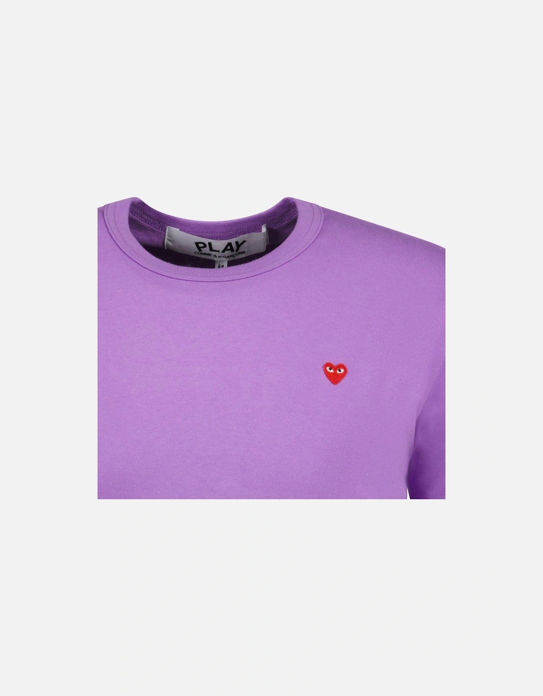 Small Stitch Heart T-Shirt Purple