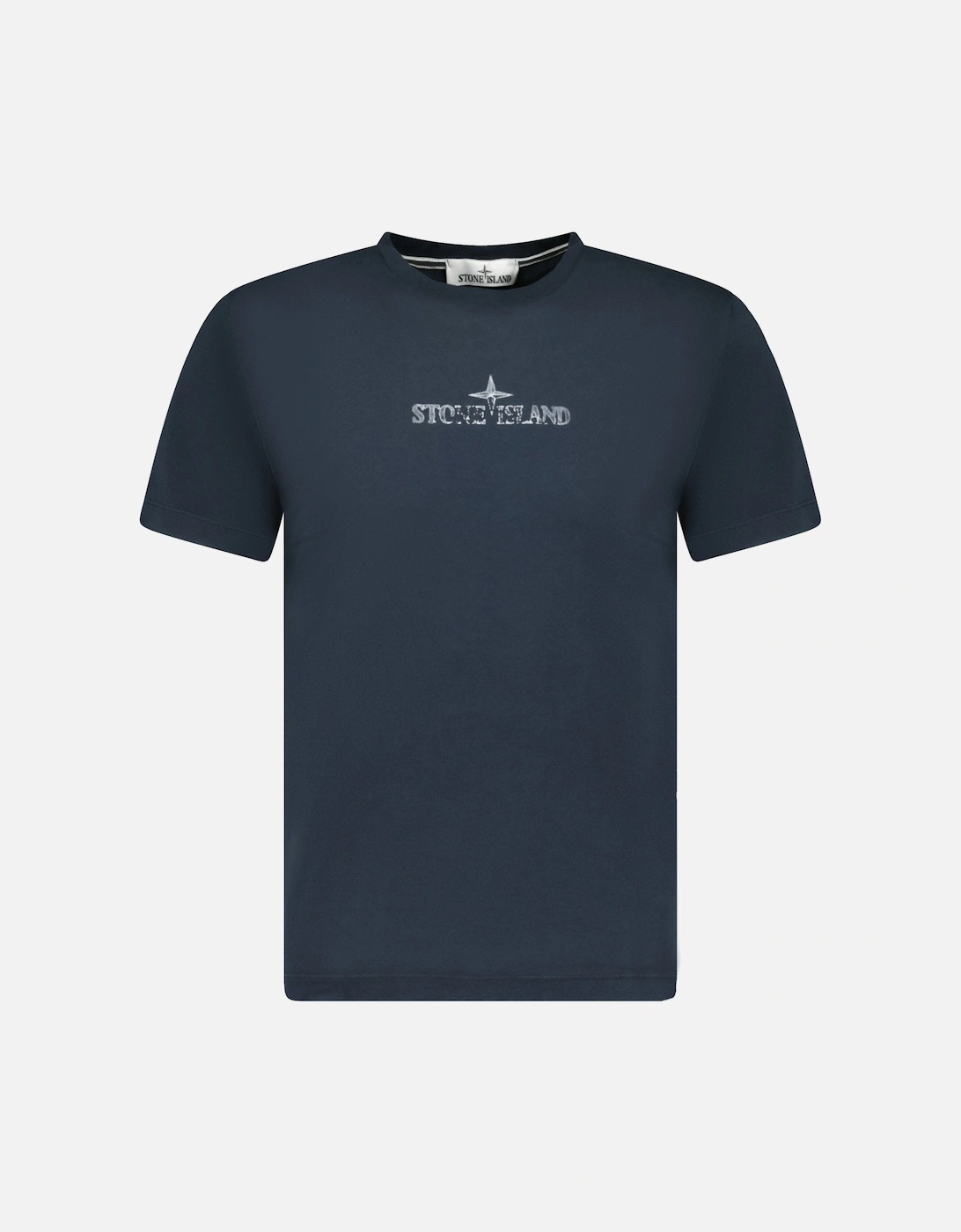 Compass Print Logo T-Shirt Navy, 3 of 2