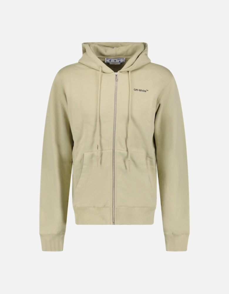 Zip-Up Hoodie Light Beige