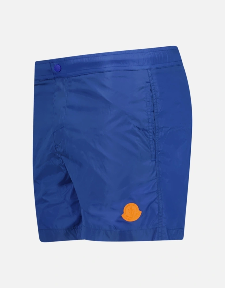 Logo Swim Shorts Blue & Orange Logo