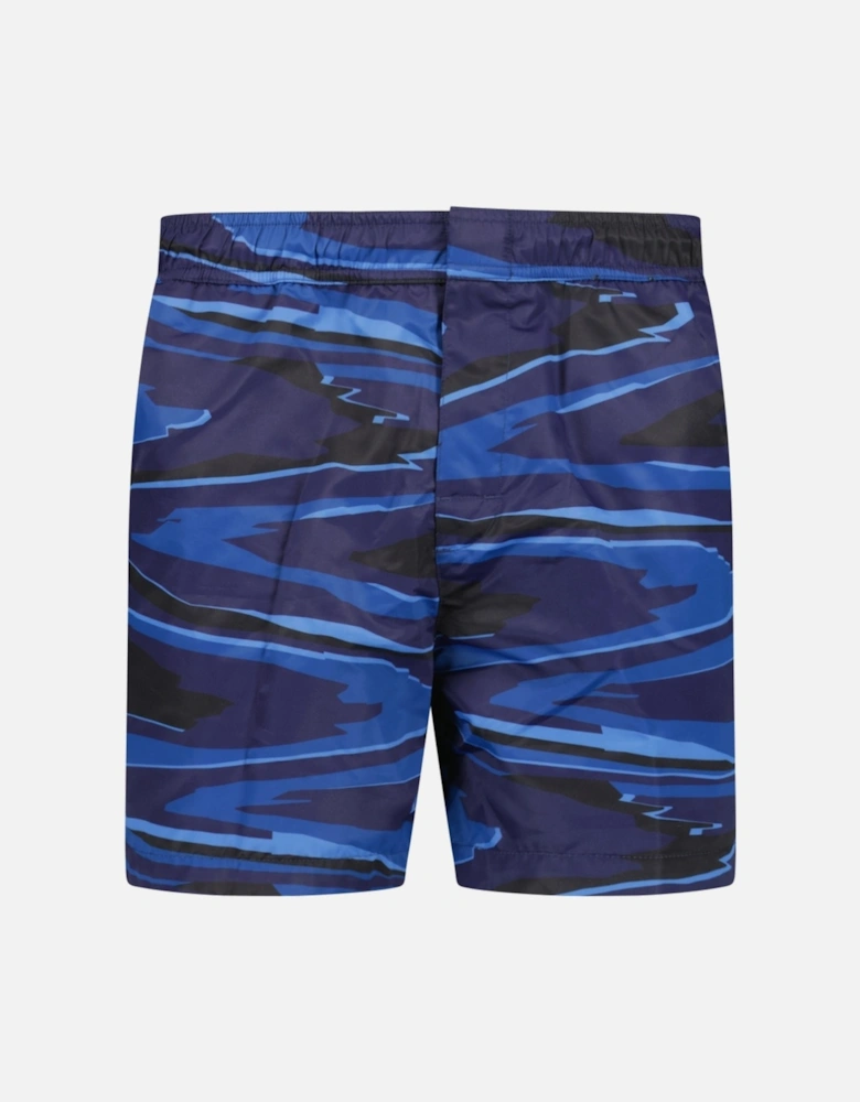 Camouflage Pattern Swim Shorts Navy