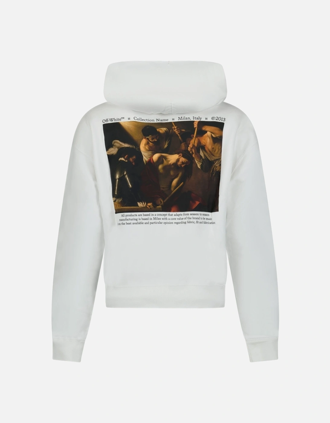 Caravaggio Logo Hooded Sweatshirt White