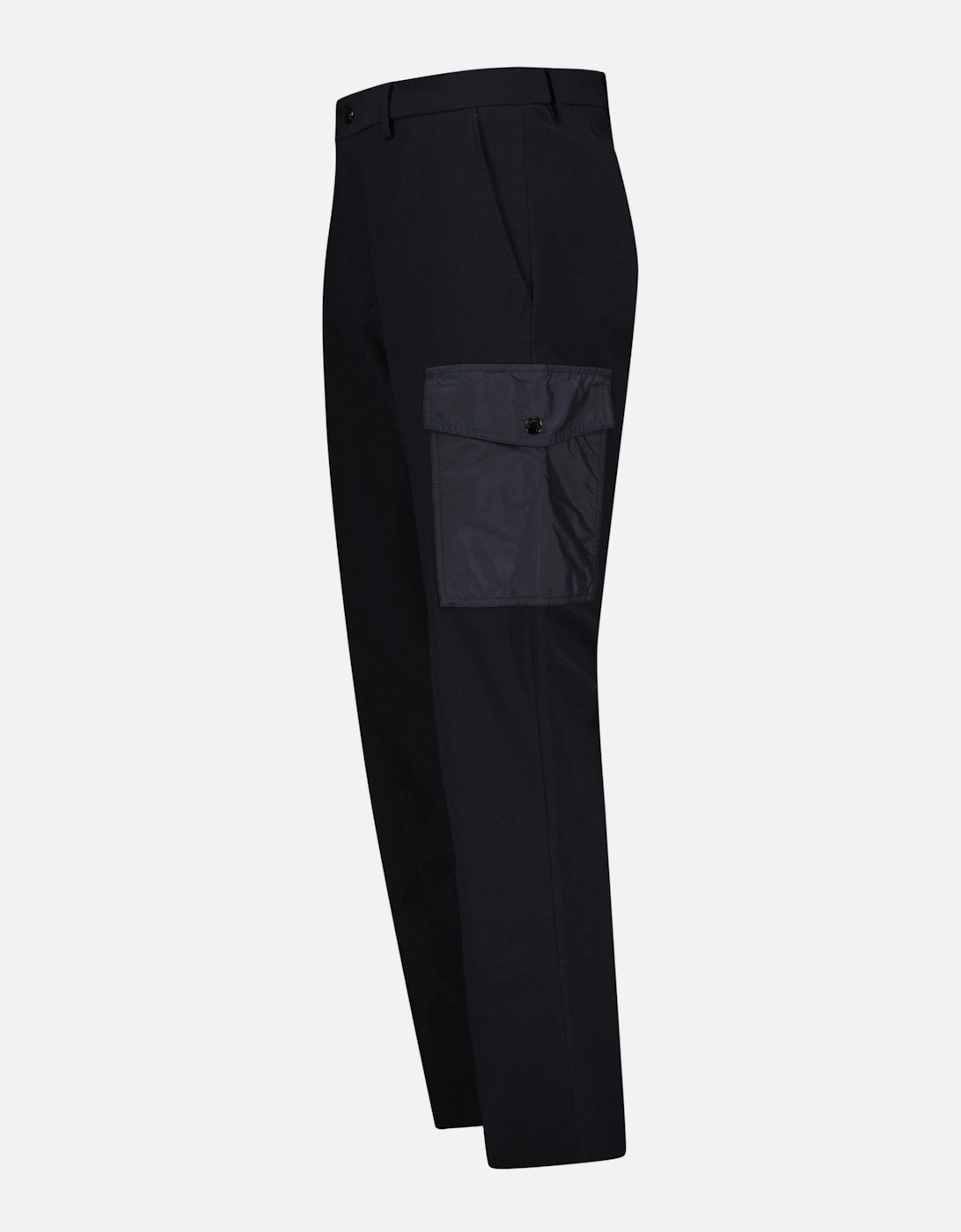 Belt Buckled Track Pants Black