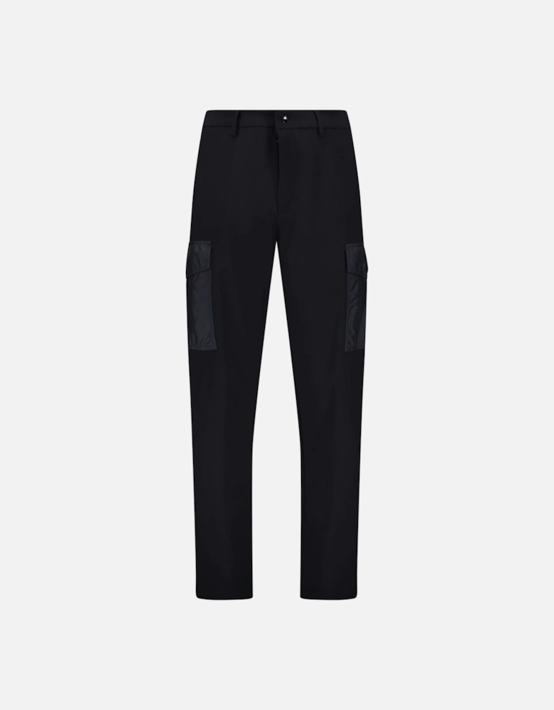 Belt Buckled Track Pants Black