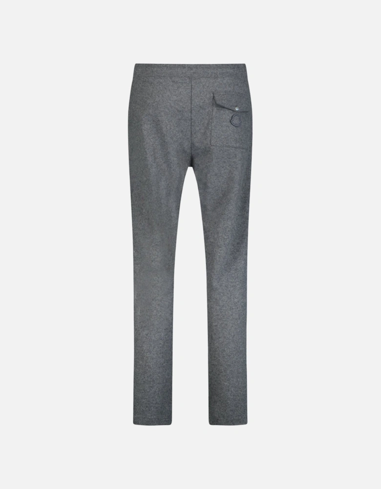 Wool Fleece Logo Sweatpants Grey