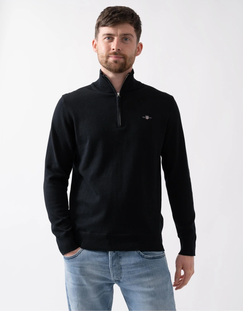 Mens Classic Cotton Half zip Jumper